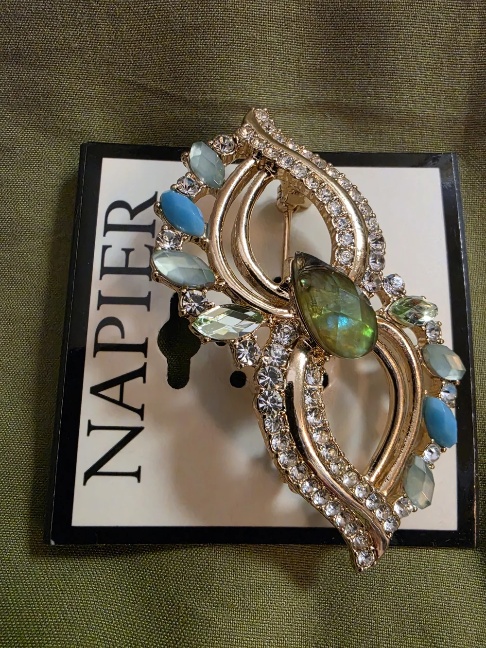 Napier Gold-Tone Masquerade Brooche.